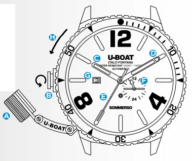 U BOAT Sommerso 56 Dive Watch - FIG