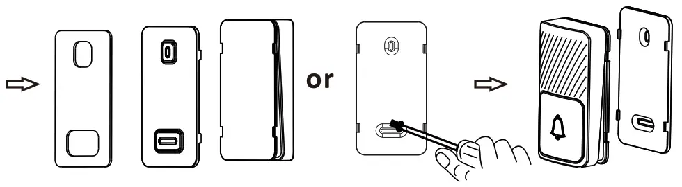 TECKNET JHXIN DB01 Self Powered Wireless Doorbell - fig