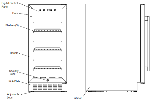 SUMMIT ASDG1521 15 Inch Stainless Steel Beverage Center - 1