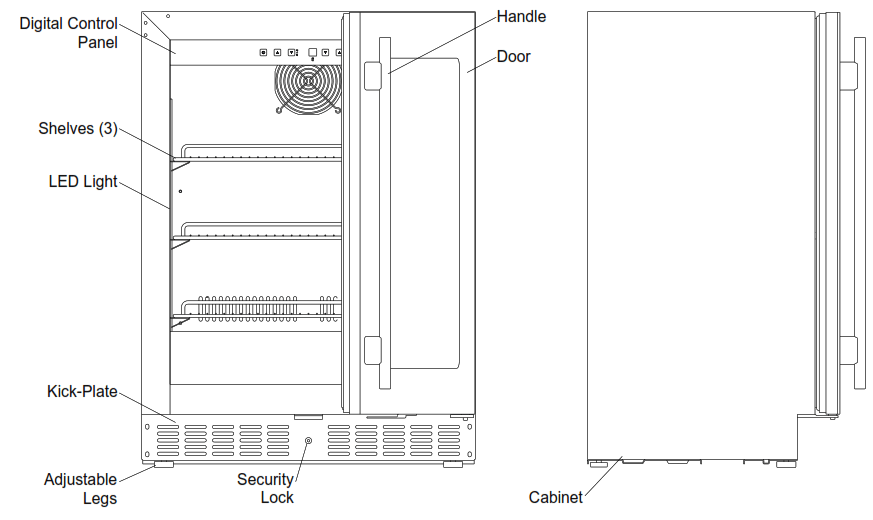 SUMMIT ASDG1521 15 Inch Stainless Steel Beverage Center - 10