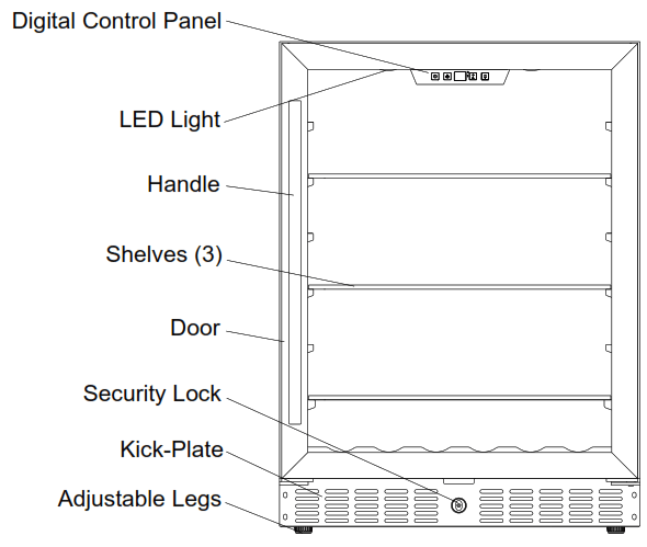 SUMMIT ASDG1521 15 Inch Stainless Steel Beverage Center - 3
