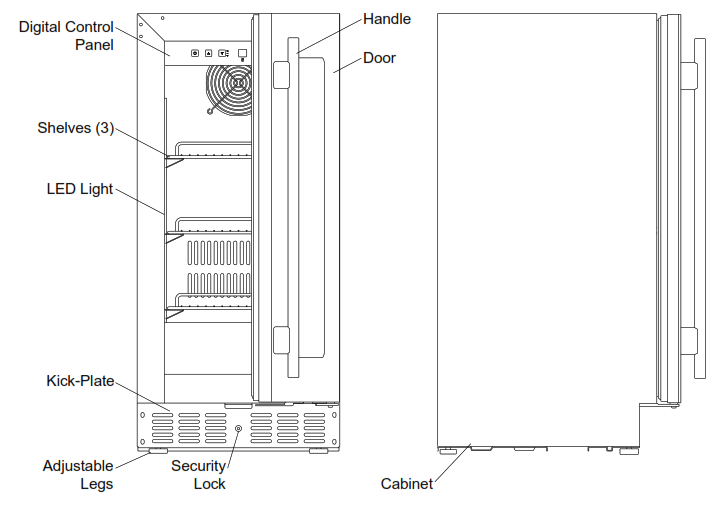 SUMMIT ASDG1521 15 Inch Stainless Steel Beverage Center - 9