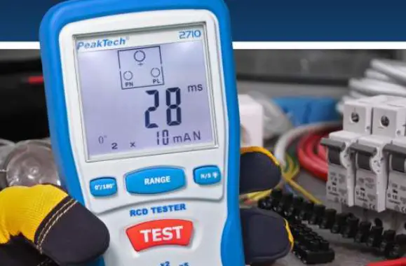 Peaktech 2710 Digital Residual Current Devices Tester User Manual