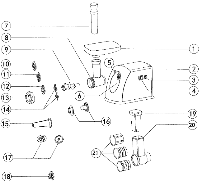 MateStar MAT 140S Cheese and Meat Grinder - fig