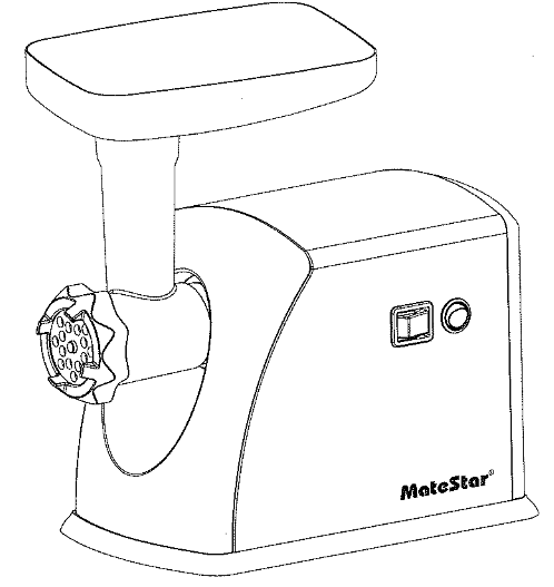 MateStar MAT 140S Cheese and Meat Grinder