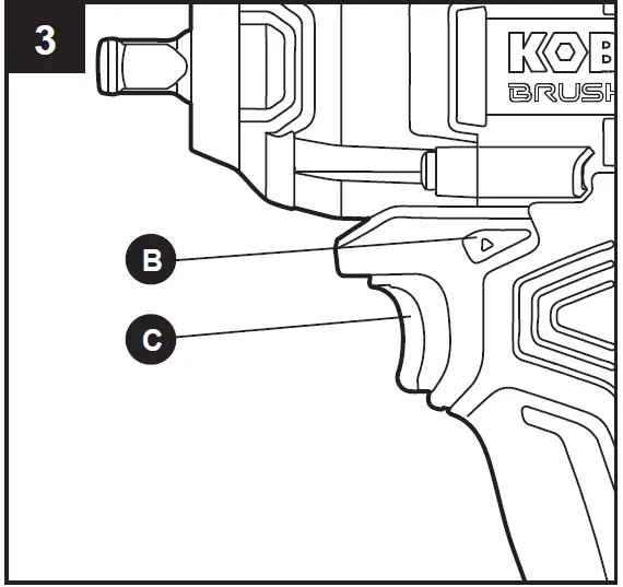 KOBALT KIW 124B-03 4913881 1 2 Inch Brushless Impact Wrench 09