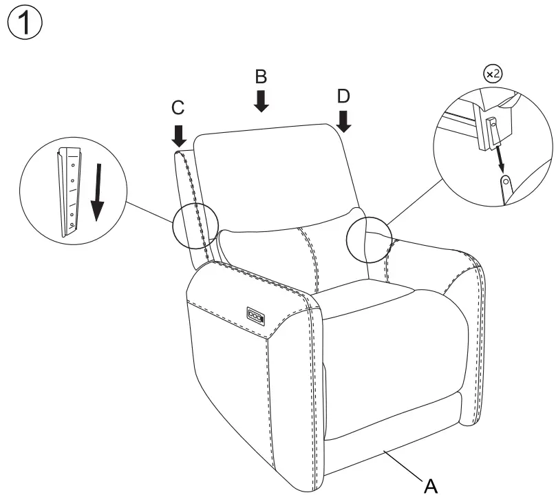 ASHLEY 1900306 Next-Gen Zero Wall Power Recliner-fig3