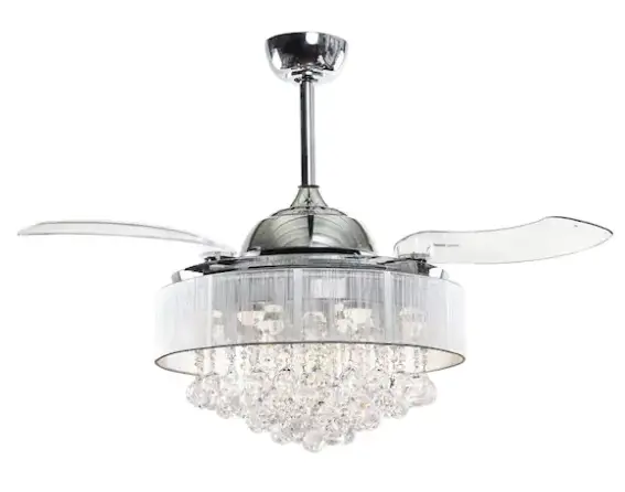 Flint-Garden-FGF4601WY110VFG-42-Inch-LED-Chrome-Crystal-Retractable-Ceiling-Fan-product