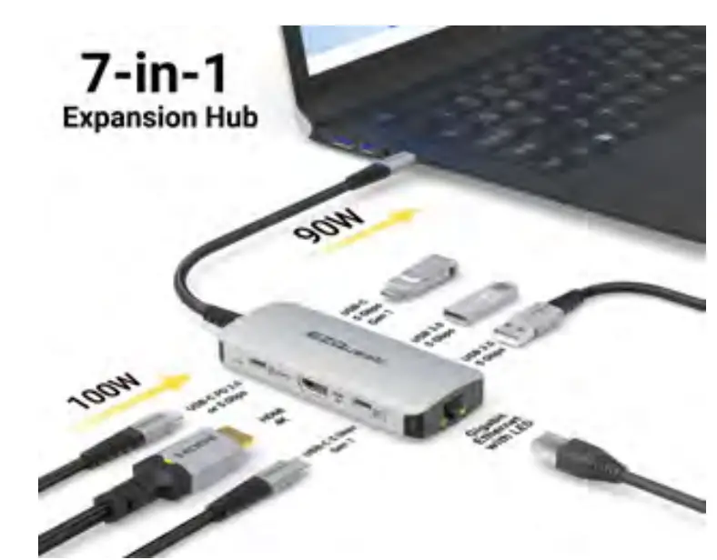 EZQuest X40227 USB-C Multimedia 7-in-1 Hub