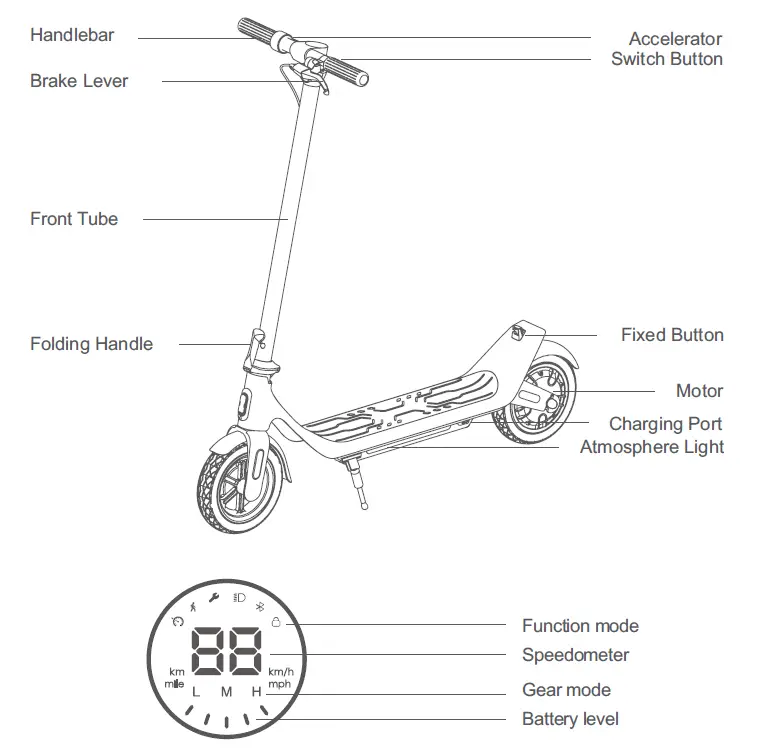 MEGAWHEELS-A6-Electric-Scooter-FIG-2