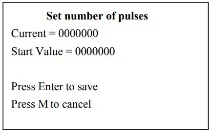 Set number of pulses