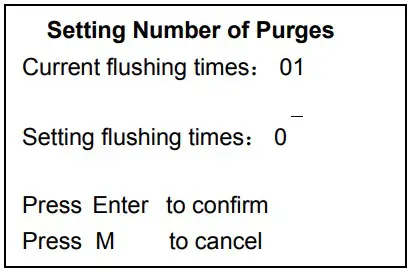 Setting Number of Purges