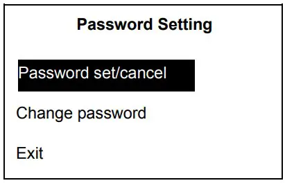 Password Setting