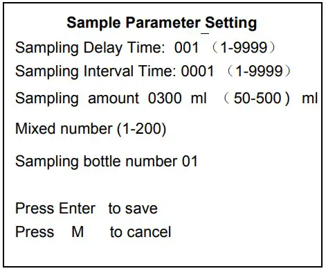 Sample Parameter Setting