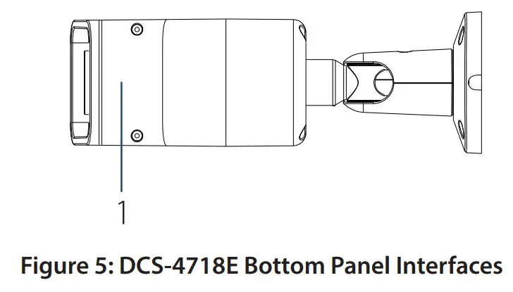 D-Link DCS-4712E Vigilance Outdoor Bullet Camera - Panel Interfaces