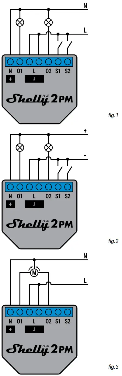 Shelly 2 Circuit WiFi Relay Switch with Power Measurement and Cover Control Capability - Figure 1
