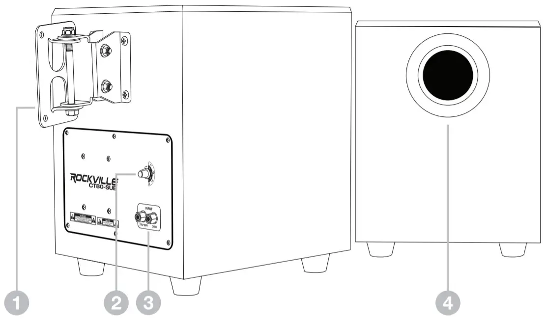 ROCKVILLE Commercial or Restaurant Subwoofer CT80-SUB - fig7
