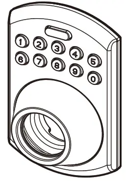 RELIABILT 92640 020 Arch Matte Black Single Cylinder Electronic Deadbolt Lighted Keypad - Figure 1