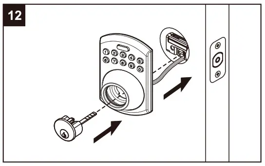 RELIABILT 92640 020 Arch Matte Black Single Cylinder Electronic Deadbolt Lighted Keypad - Figure 21