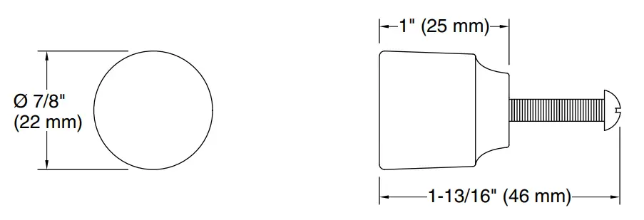 KOHLER K-33529 Helst Cabinet Knob - Figure 1
