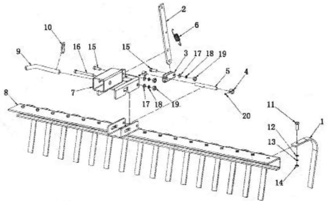 BLACK WIDOW ATV-RAKE 2143 60 W Rake ATV UTV Implement Attachment - Fig 1