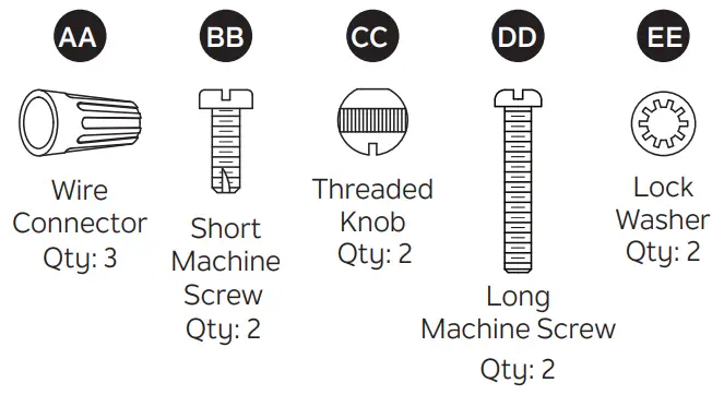 KICHLER 38259 Kira Flush Mount Ceiling Fixture - HARDWARE