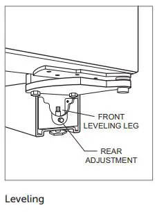 ICBCL4850SID Sub-Zero 91CM Classic French Door Refrigerator Freezer Installation Guide - LEVELING