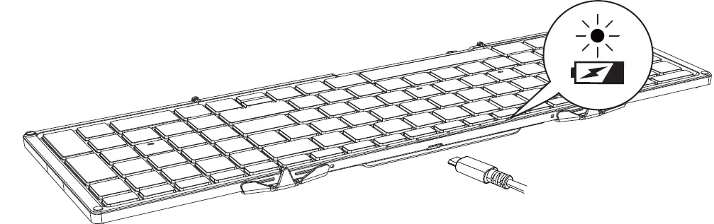 ProtoArc XK01 Foldable Full Size Wireless Bluetooth Keyboard 18