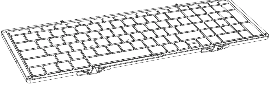ProtoArc XK01 Foldable Full Size Wireless Bluetooth Keyboard 2