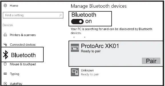 ProtoArc XK01 Foldable Full Size Wireless Bluetooth Keyboard 6