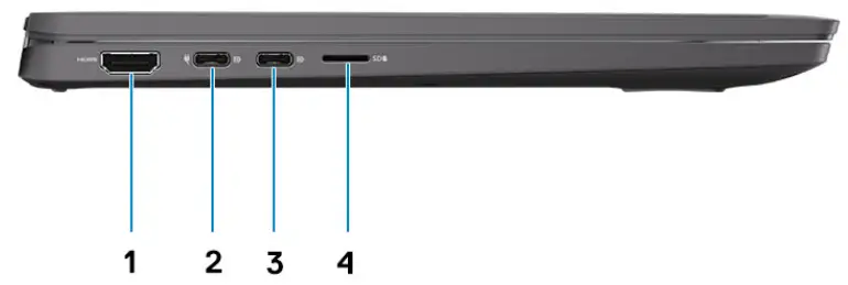 DELL 7410 Chromebook Laptop - Left view