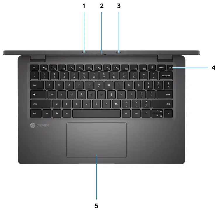 DELL 7410 Chromebook Laptop - Palmrest view