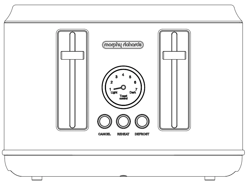 morphy richards MRRT4BK Boutique Retro 4 Slice Toaster