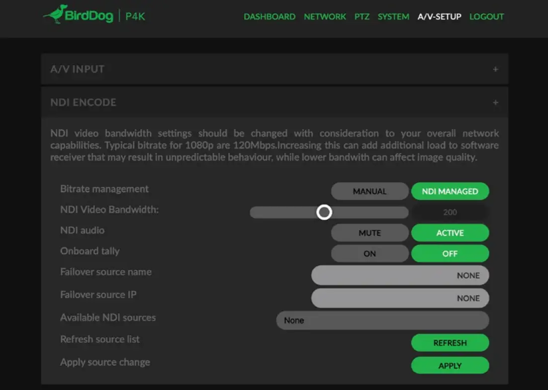 BirdDog Release P4K - A 4K Full Bandwidth NDI® PTZ -FIG 6