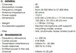 FIG 11 TECHNICAL CHARACTERISTICS