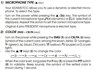 FIG 9 FUNCTIONS TURNING ON THE UNIT