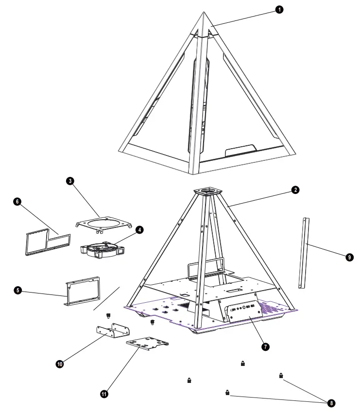 AZZA PYRAMID 804 CSAZ-804V -- Chassis parts