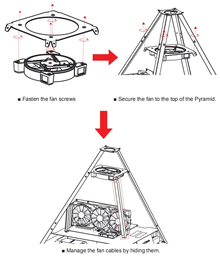 AZZA PYRAMID 804 CSAZ-804V -- Fan Installation