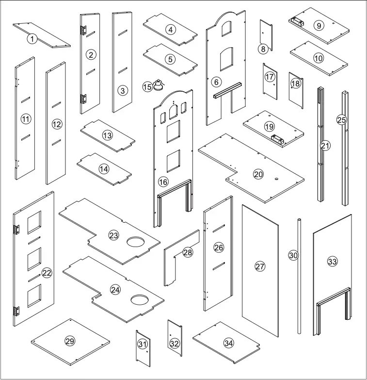 Parts and Hardware Figure 1