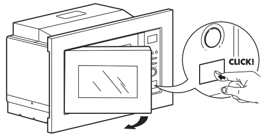 Push the button to open the door