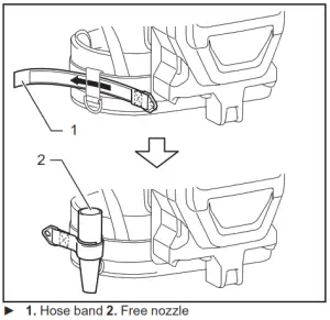 makita DVC261 Cordless Backpack Vacuum Cleaner - lower belt.