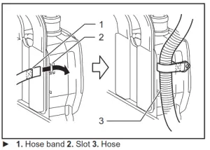 makita DVC261 Cordless Backpack Vacuum Cleaner - Hose band1
