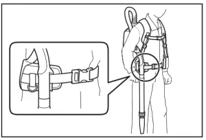 makita DVC261 Cordless Backpack Vacuum Cleaner - Hose hook