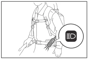 makita DVC261 Cordless Backpack Vacuum Cleaner - LED light