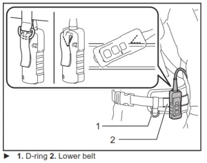 makita DVC261 Cordless Backpack Vacuum Cleaner - Lower belt