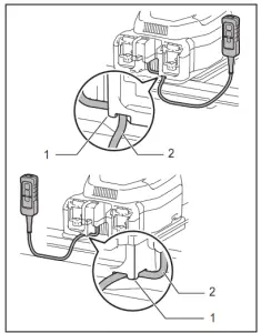 makita DVC261 Cordless Backpack Vacuum Cleaner - Switch box