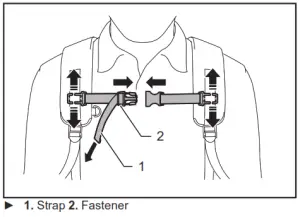 makita DVC261 Cordless Backpack Vacuum Cleaner - Upper belt