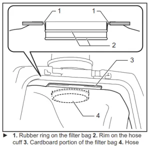 makita DVC261 Cordless Backpack Vacuum Cleaner - cardboard portion