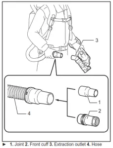 makita DVC261 Cordless Backpack Vacuum Cleaner - cuff to the tool's