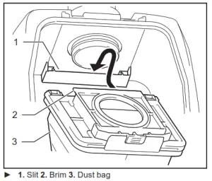 makita DVC261 Cordless Backpack Vacuum Cleaner - dust bag